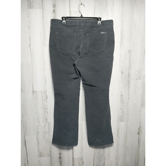 Eddie Bauer Curvy Bootcut Cords Women's Size 18 Gray Corduroy Pants - Picture 4 of 6